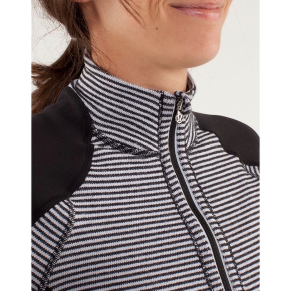 Lululemon Run: U-Turn Pullover Mini Check Pique Blackwhite - Picture 5 of 9